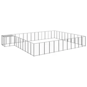 Image of Vidaxl Dog Kennel Black 37.51 M Steel