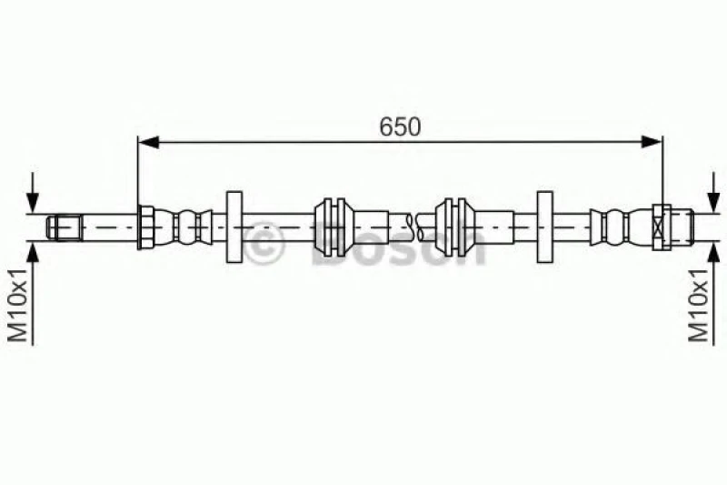 Image of Bosch 1 987 481 690 Brake Hose Brake Hose (83)