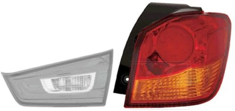 Image of VAN WEZEL 3201932 Rear light without bulb holder, Right, W21W Combination Rearlight (391)