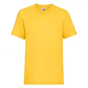 Image of Fruit Of The Loom Childrens/Kids Unisex Valueweight Short Sleeve T-Shirt (Pack of 2) (7-8) (Sunflower)
