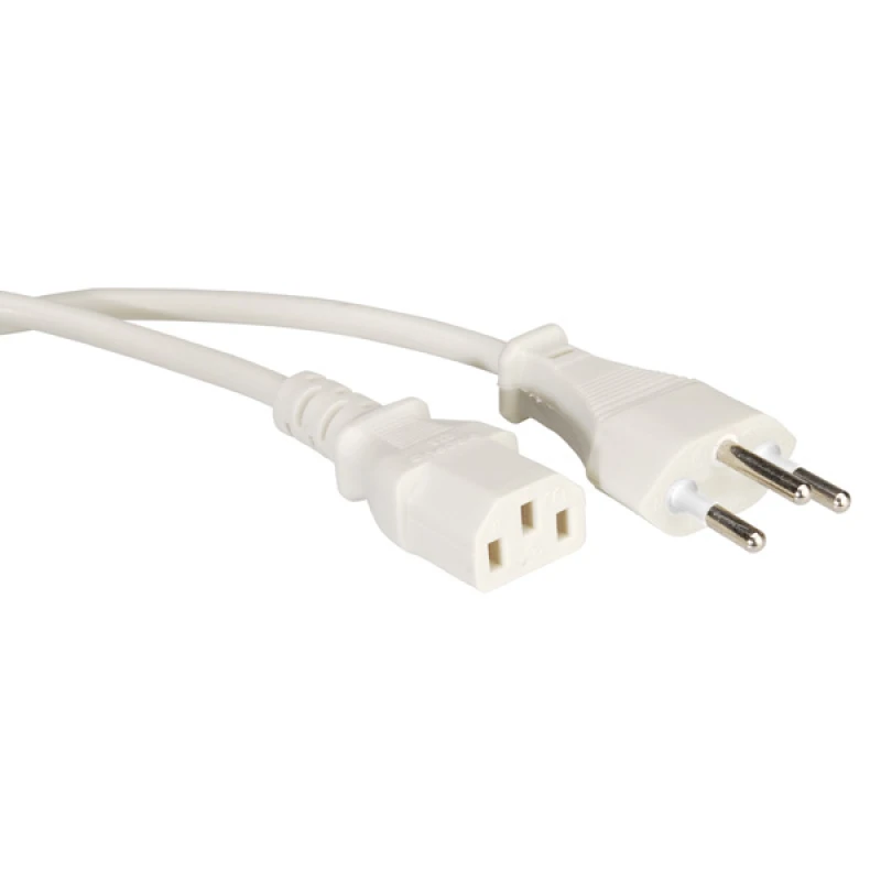 Image of VALUE Netzkabel T12 auf C13. weiss 1.8m