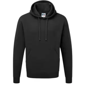 Image of Russell Colour Mens Hooded Sweatshirt / Hoodie (2XL) (Black)