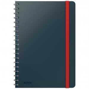 image of Leitz Cosy Notebook Soft Touch Ruled - Wirebound Velvet Grey