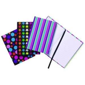 image of A6 Fashion Assorted Feint Ruled Casebound Notebooks Pack of 10 301642