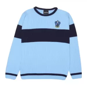 Image of Harry Potter Mens Ravenclaw Quidditch Knitted Jumper (XS) (Blue/Navy)