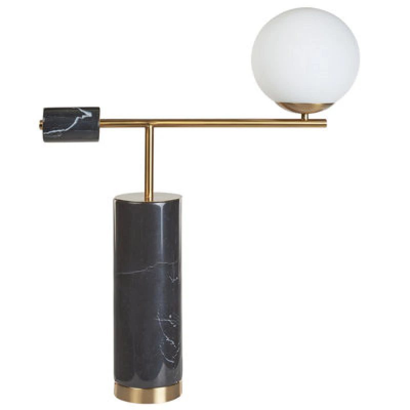 Image of Beliani Table Lamp Hondo Stone Black