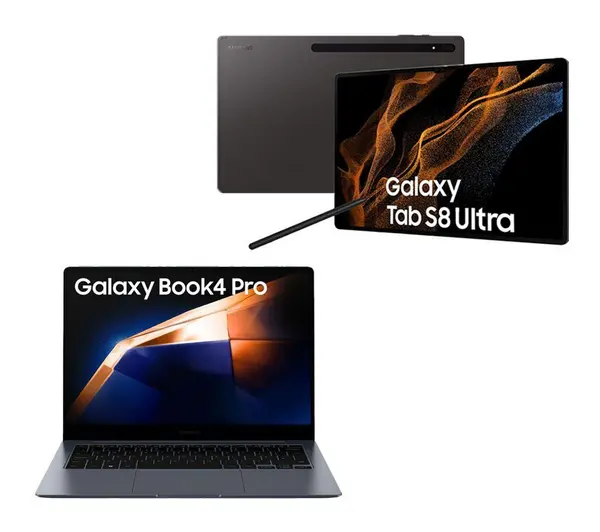 Image of Samsung Galaxy Book4 Pro 14" Laptop - Intel Corea¢ Ultra 7| 1TB SSD| Grey, Silver/Grey