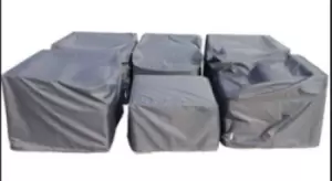 Image of Black High Density Rattan Furniture Rain Cover