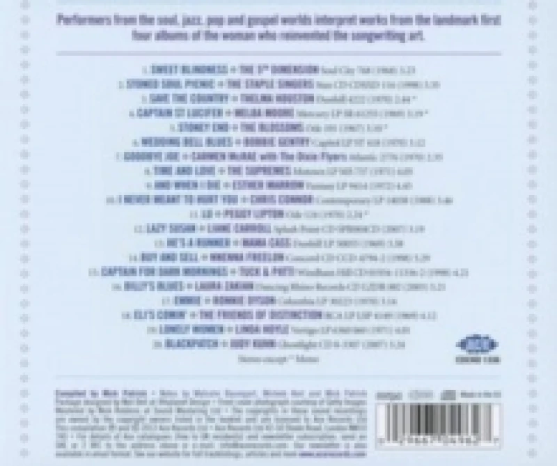 Image of Sassafras & Moonshine: The Songs of Laura Nyro CD / Album