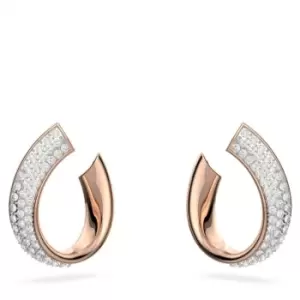 Image of Exist Hoop Small White Rose Gold-tone Plated Earrings 5636448