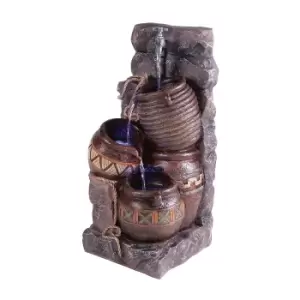 Image of Stylish Fountain Pouring Pot Wall Water Feature with LEDs