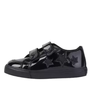 Image of Kickers Kids Tovni Star Patent Leather Trainers - Black - 11