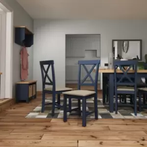 Image of Rye Pack Of 2 Wooden Dining Chairs With Upholstered Padded Seats