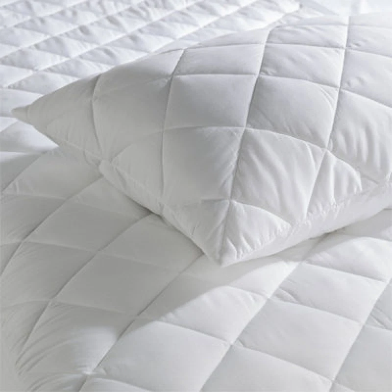 Image of Ezysleep Ezysleep Quilted Protector with Pillow Protector Cases Set in White Size: Small Double White Small Double Unisex 5034567871990