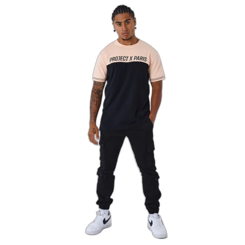 Image of Project X Paris T-Shirt Project X Paris Coloblock Beige Male S