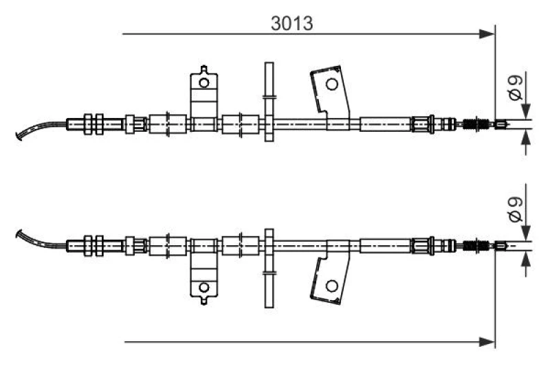 Image of Bosch 1 987 482 585 Brake Cable 3013mm Cable,parking brake (124)