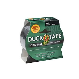 image of Duck Tape Original Black 50mm x 25m with 20 Extra Free