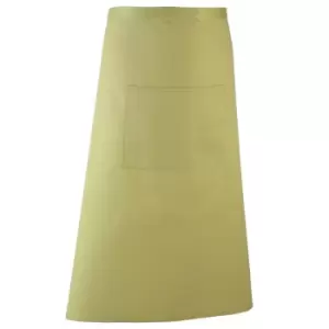 image of Premier Unisex 'colours' Bar Apron / Workwear (long Continental Style) (pack Of 2) (one Size, Lime)