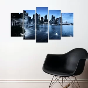 Image of 5M-34 Multicolor Decorative MDF Painting (5 Pieces)