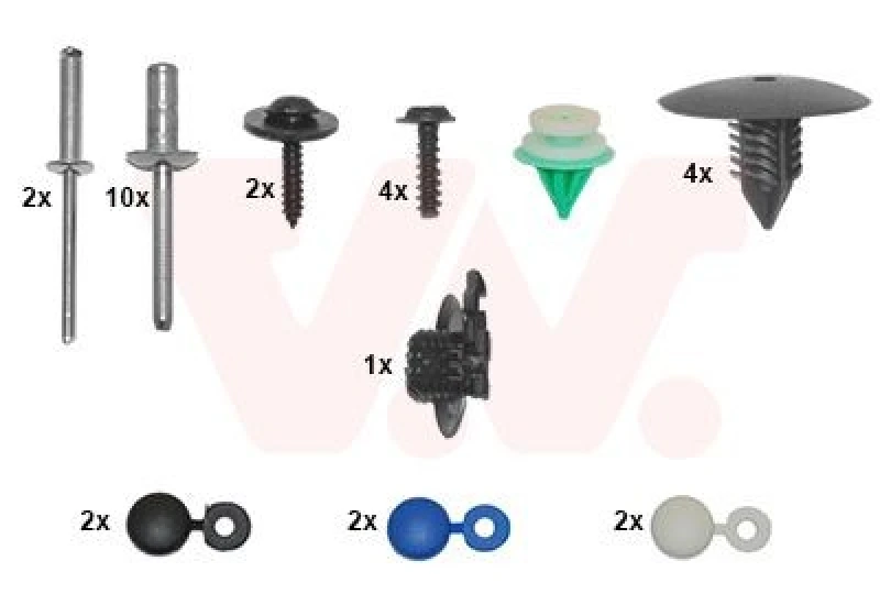 Image of VAN WEZEL Mounting Kit, bumper VAN WEZEL 4372794
