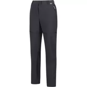Image of Regatta Womens Mountain Zip Off Water Repellent Trousers UK 12R- Waist 29', (74cm), Inside Leg 31'