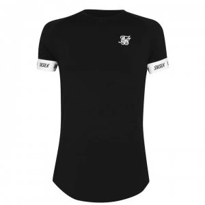 image of SikSilk Raglan T Shirt - Black