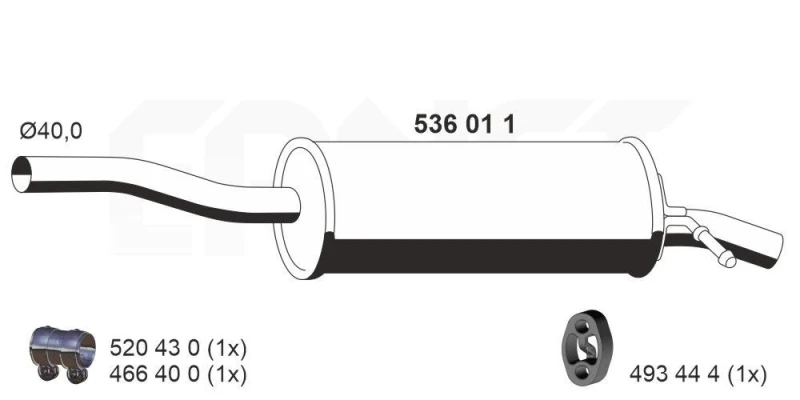 Image of Rear silencer ERNST 536011