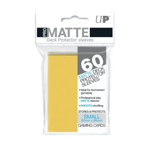 Image of Ultra Pro Pro-Matte Yellow Small Deck Protectors - 60 Sleeves