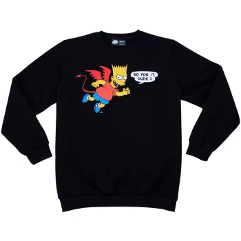 Image of Cakeworthy x The Simpsons - Bart Simpson Devil Crewneck Sweatshirt - L