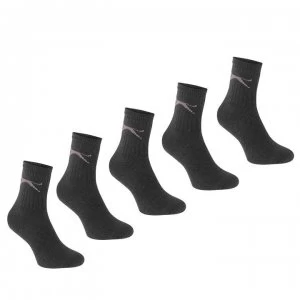 image of Slazenger 5 Pack Crew Socks Ladies - Dark Asst