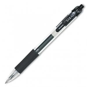 image of Zebra Sarasa Retractable Rollerball Gel Fine BK 0.5mm PK12