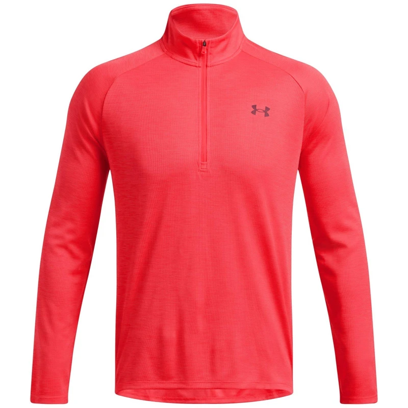 Image of Under Armour Tech Zip Long Sleeve Mens Racer Red male M