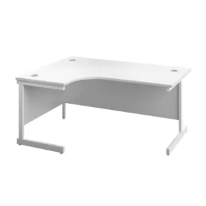 image of 1600 X 1200 Single Upright Left Hand Radial Desk White-white