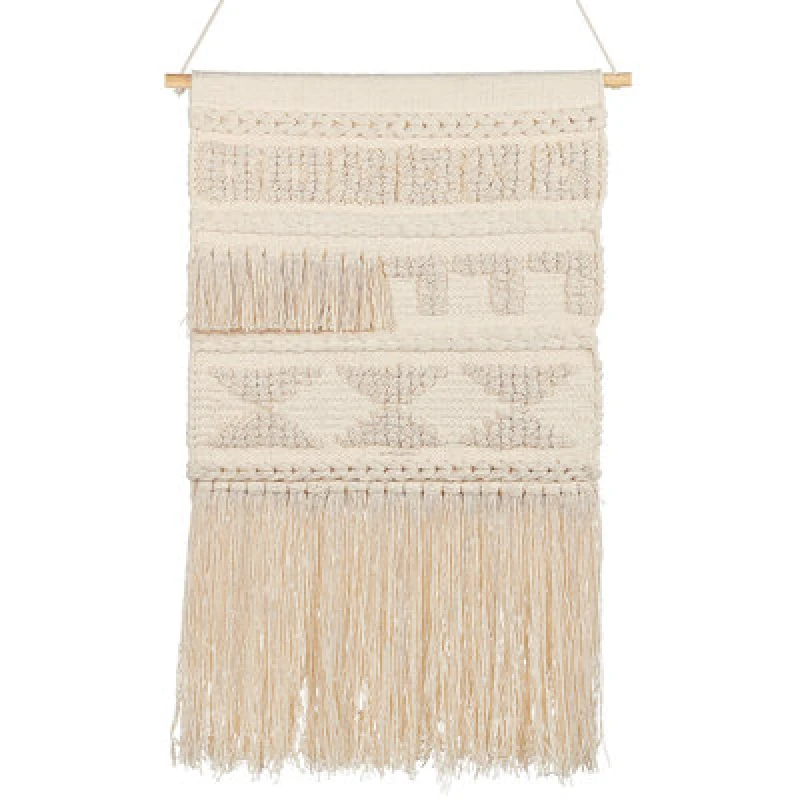 Image of Beliani Fabric Wall Hanging Kamoke Cotton 103cm Beige