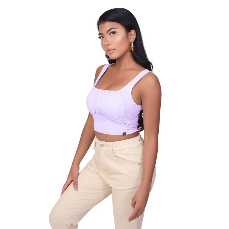 Image of Project X Paris Womens pleated bust T-Shirt Project X Paris Violet Female XS