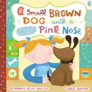 Image of small brown dog with a wet pink nose