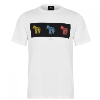 Image of Paul Smith Three Zebra T Shirt - White 01