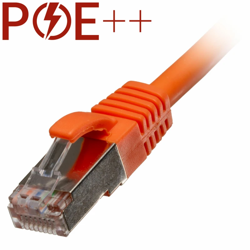 Image of Cablenet 0.5m Cat6a RJ45 Orange S/FTP LSOH 26AWG Snagless Booted Patch