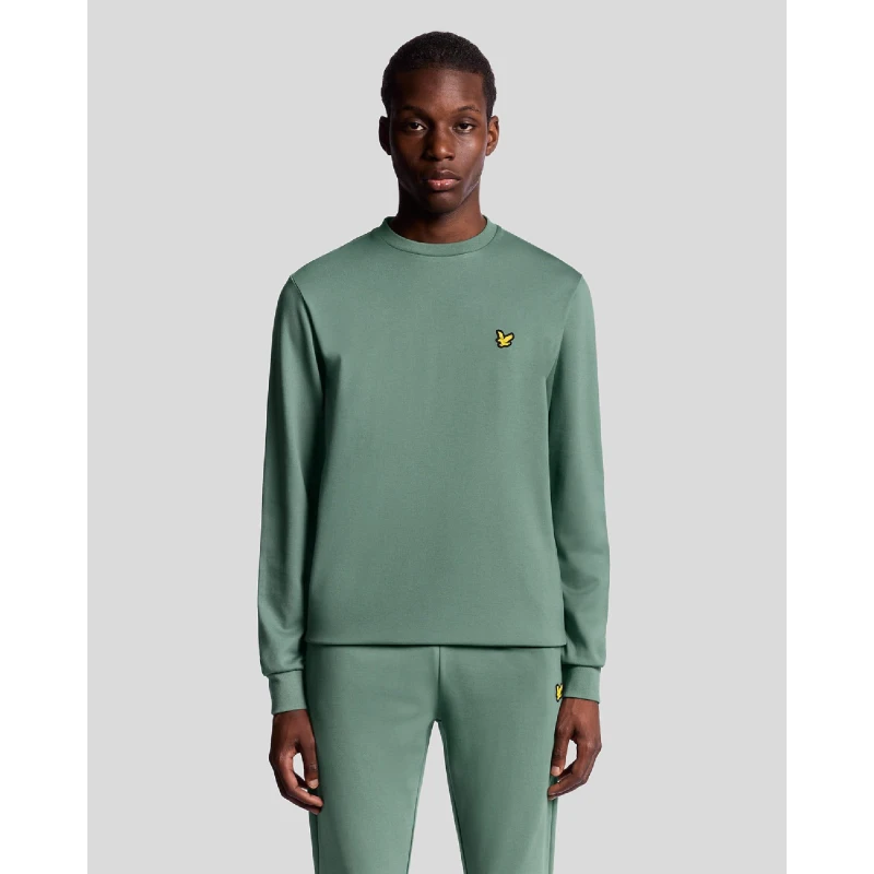 Image of Lyle and Scott Crewneck Fly Fleece Green male XS