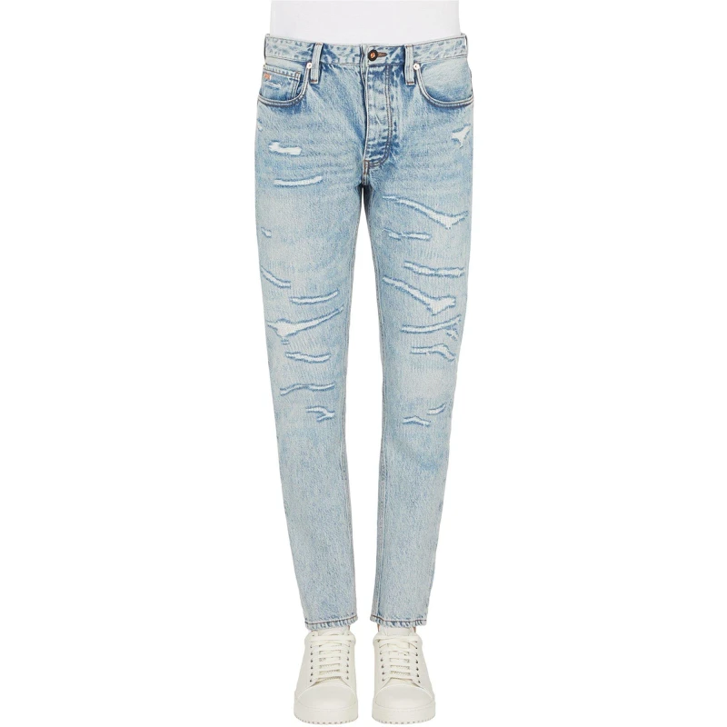 Image of EMPORIO ARMANI Ripped Skinny Jeans - Blue Blue 30 R