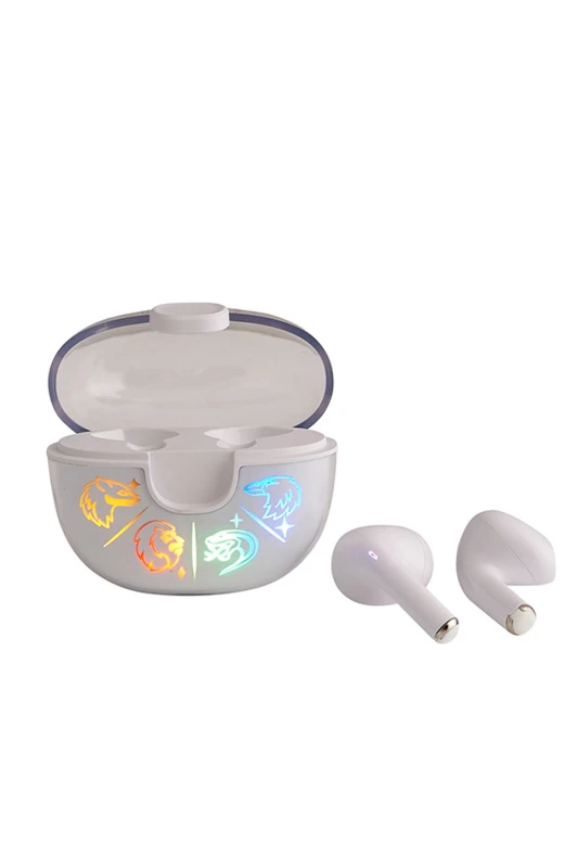 Image of LAZERBUILT Harry Potter Hogwarts Light-up Wireless Bluetooth Earbuds - White 5060777101107
