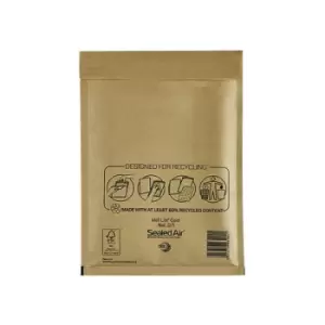 image of Mail Lite Bubble Postal Bag Gold D1-180x260 (Pack of 100) 101098093