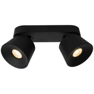 Image of Lucide TRIGONO - Twin Ceiling Spotlight - 2xGU10 - Black