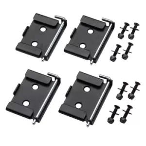 image of Rockler Quick-Release Workbench Caster Plates 4pk - 2-3/4 x 3-3/4"