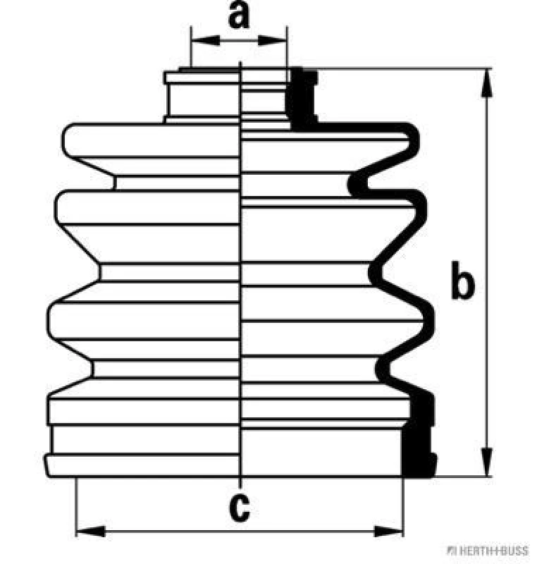 Image of CV boot kit, drive shaft HERTH+BUSS JAKOPARTS J2865007