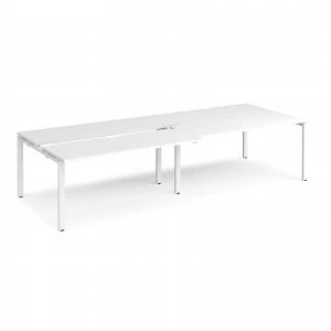 Image of Adapt II Sliding top Double Back to Back Desk s 3200mm x 1200mm - White