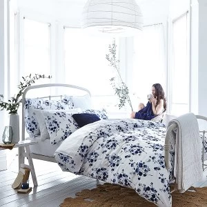 Bianca Cotton Soft Bianca Cotton Sprig Print Blue Bed Set - Double