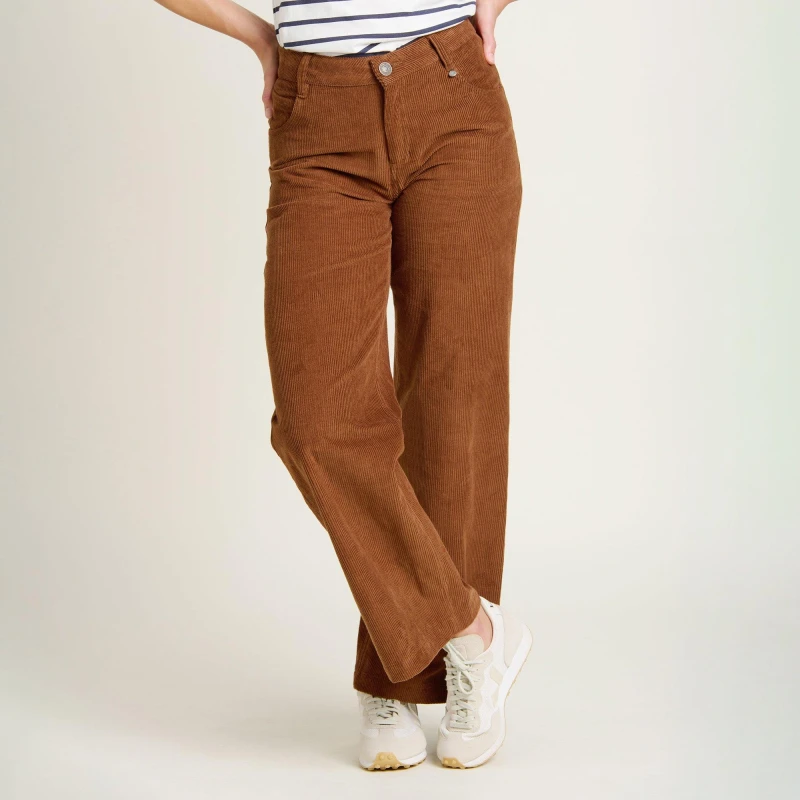 Image of Brakeburn Wide Leg Cord Trouser Brown