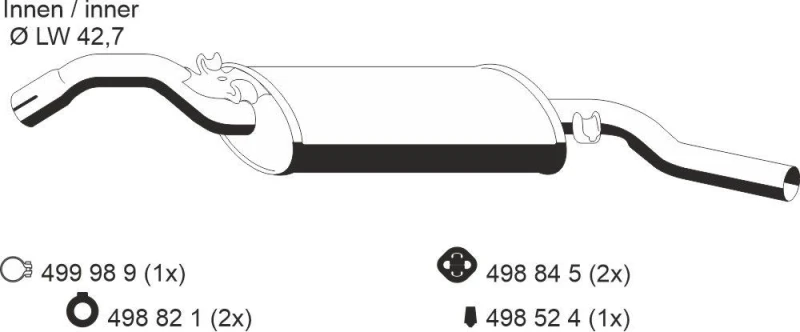 Image of Rear silencer ERNST 122207