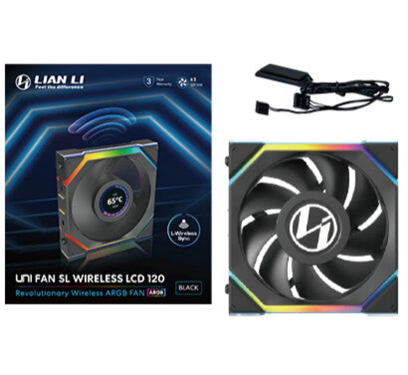 Image of Lian Li Lian Li UNI FAN SL Wireless LCD 120 Computer case 12cm Black 12SLLCD1W1B